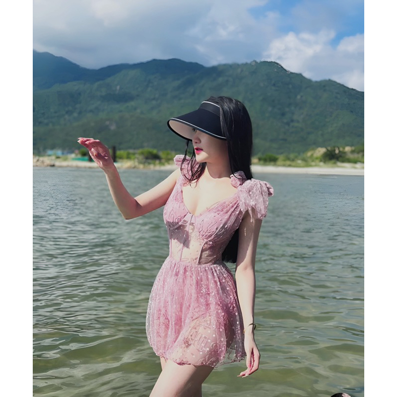 [ CÓ SẴN ] Đồ bơi liền phong cách tiểu thư. Hàng Nhập Cao Cấp hình thật và clip shop quay | BigBuy360 - bigbuy360.vn