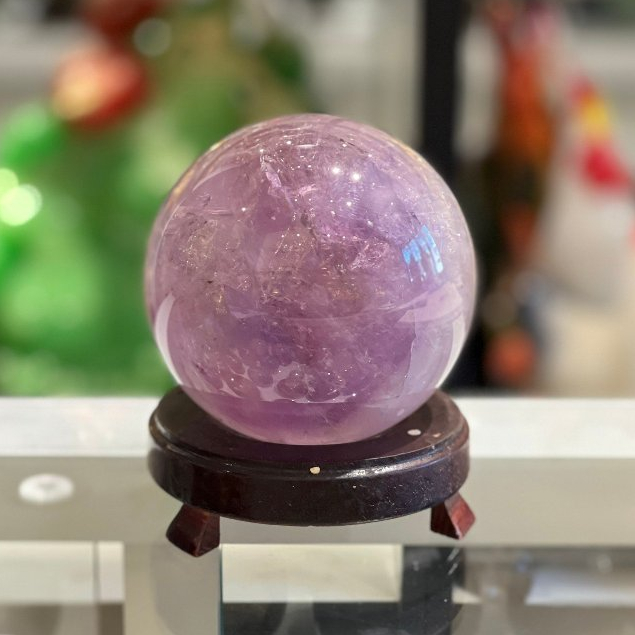 Quả cầu thạch anh tím, Qủa cầu đá phong thủy GM142-S4-14594