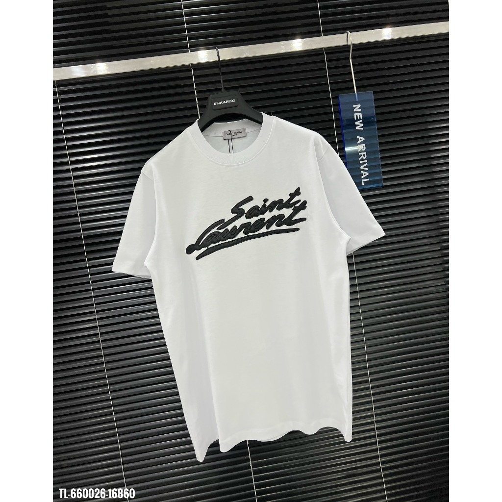 🔥Hot🔥Áo thun Saint thêu chữ da thiết kế hot trend Nam nữ New 2024