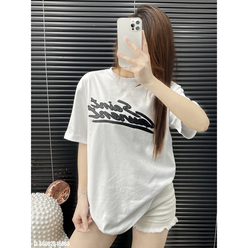 🔥Hot🔥Áo thun Saint thêu chữ da thiết kế hot trend Nam nữ New 2024