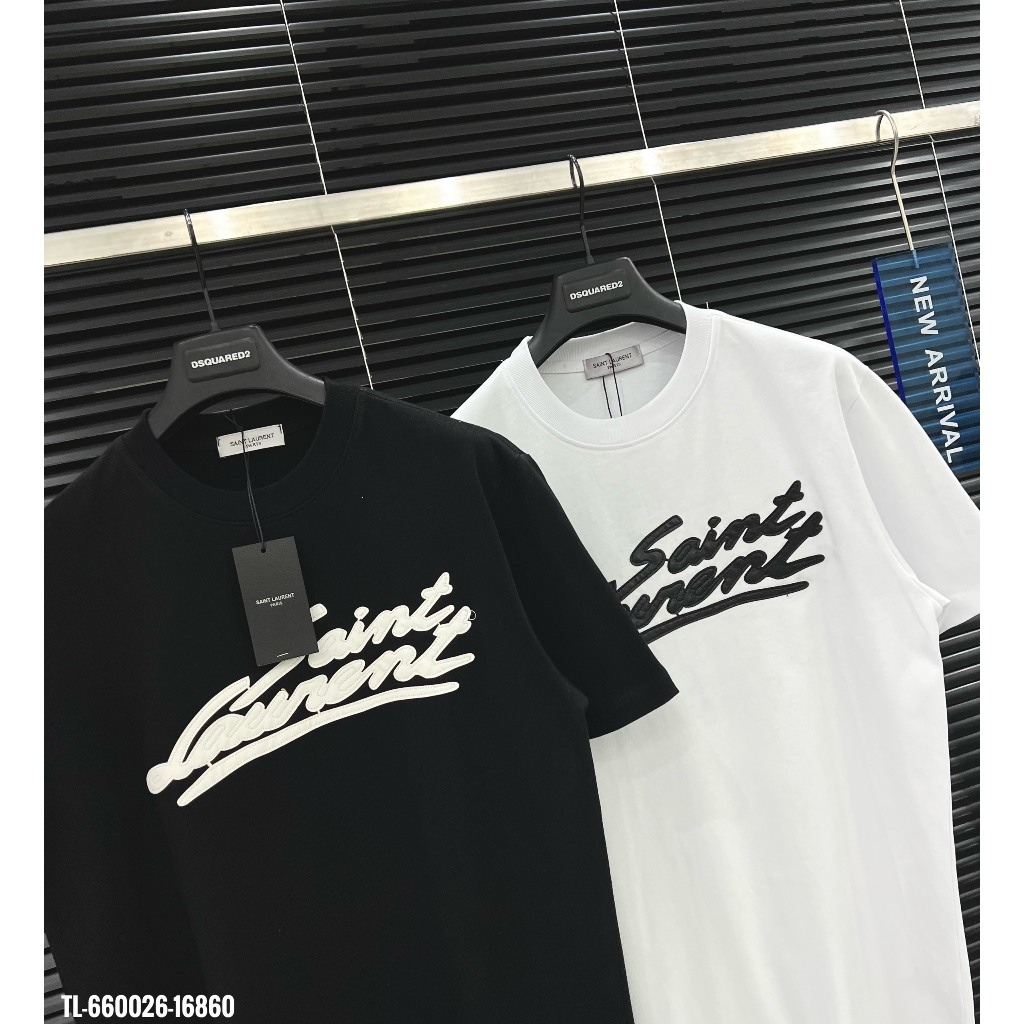 🔥Hot🔥Áo thun Saint thêu chữ da thiết kế hot trend Nam nữ New 2024