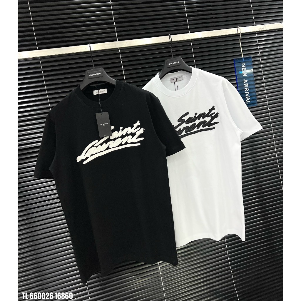 🔥Hot🔥Áo thun Saint thêu chữ da thiết kế hot trend Nam nữ New 2024
