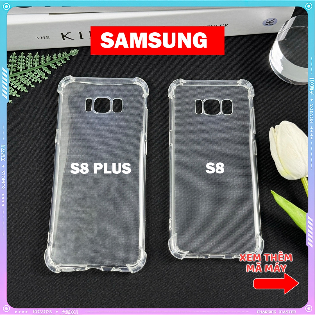 Ốp Samsung S8 / S8 PLUS Bảo Vệ Cam, Chống Sốc, Trong Suốt, Silicon