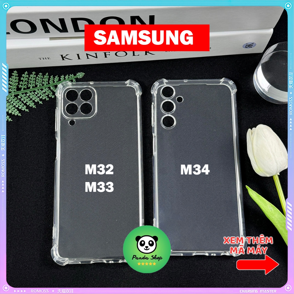 Ốp Samsung M32 / M33 / M34 Bảo Vệ Cam, Chống Sốc, Trong Suốt, Silicon