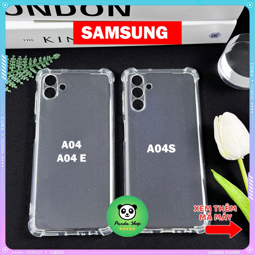 Ốp Samsung A04 / A04S / A04E Bảo Vệ Cam, Chống Sốc, Trong Suốt, Silicon