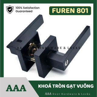 Khoá tròn tay gạt hợp kim ốp vuông furen 801 - khoá tròn gạt thay thế được khoá tay nắm tròn