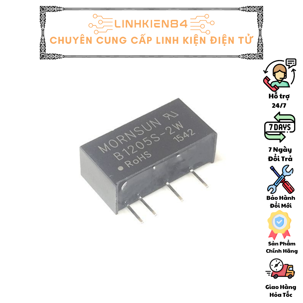 B1205S-2W SIP4 Nguồn Cách Ly 12V-5V