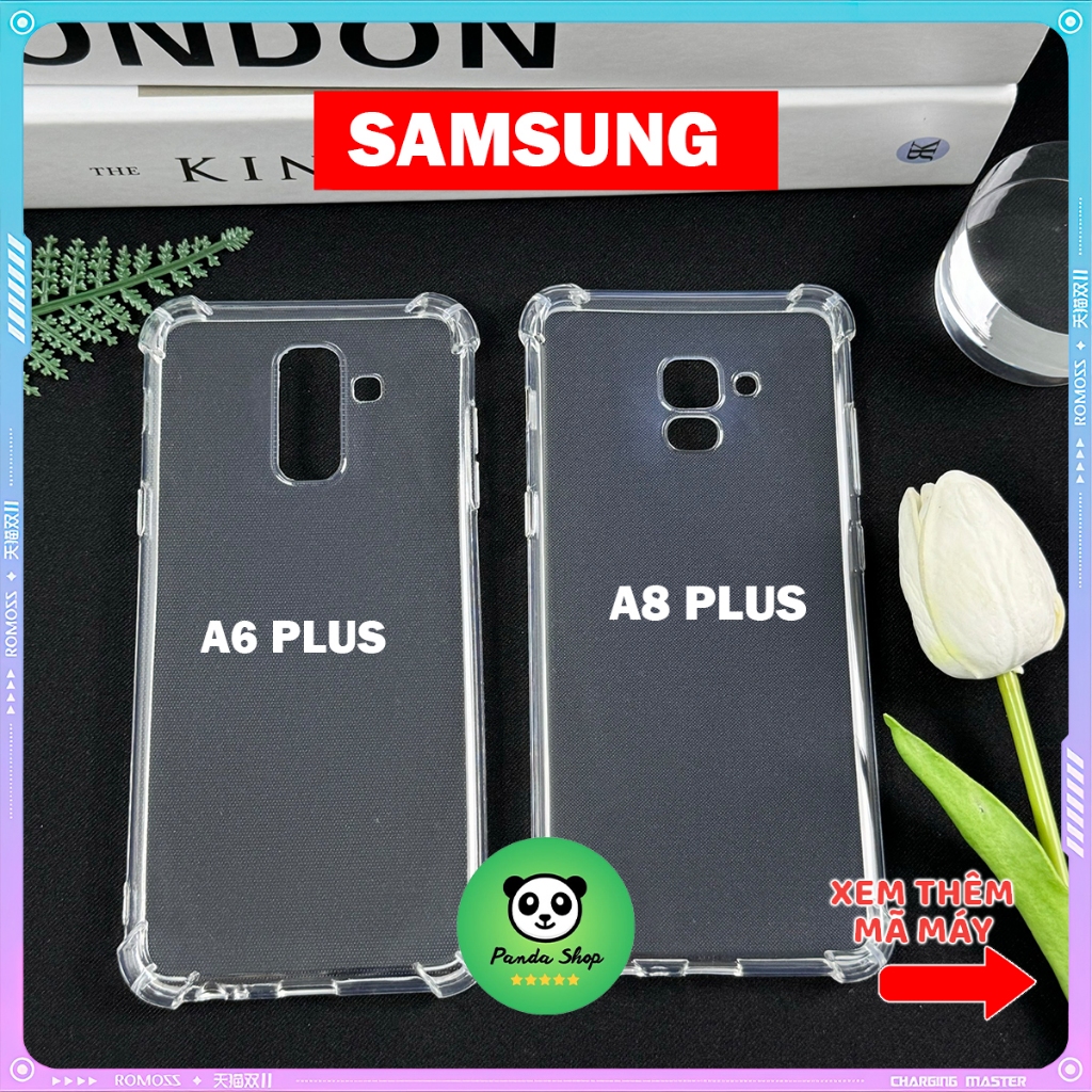 Ốp Samsung A6 PLUS / A8 PLUS Bảo Vệ Cam, Chống Sốc, Trong Suốt, Silicon