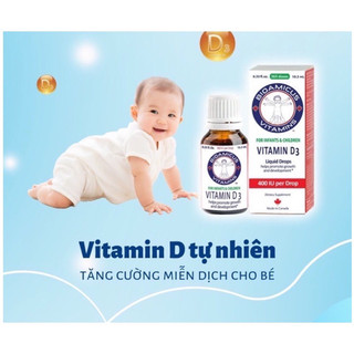 Bioamicus Vitamin D3 400IU/giọt 10 ml nhập khẩu nguyên hộp từ Canada