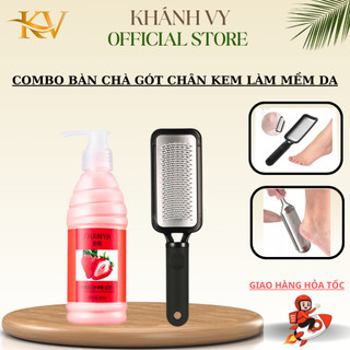 Combo bàn chà gót chân kem làm mềm da dùng cho nail móng spa dưỡng sinh