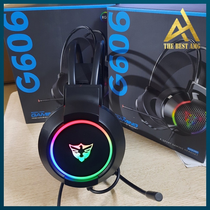 Tai Nghe Máy Tính Pc Gaming Có Dây Led Rgb G606 Có Mic Đàm Thoại Tai Nghe Headphone Chụp Tai Bass Si