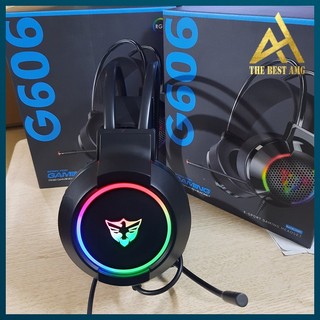  Tai Nghe Máy Tính Pc Gaming Có Dây Led Rgb G606 Có Mic Đàm Thoại Tai Nghe Headphone Chụp Tai Bass Siêu Trầm 
