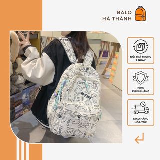 balo Đi Học Nữ, Thời Trang Đựng Vừa Laptop Hoạ Tiết Hình Dễ Thương Cute Sức Chứa Lớn Dành Cho Học Sinh, Sinh Viên