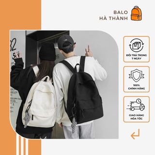 Balo nam nữ,ulzzang đi học hàn quốc trơn basic nam nữ cặp sách đi chơi du lịch thời trang
