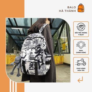 Balo đi học nam - balo nữ đi học hoạ tiết phong cách harajuku hàn quốc sức chứa lớn