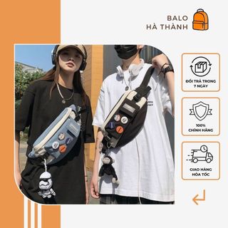 Túi Đeo Chéo Nữ Nam, Túi Bao Tử Canvas Thời Trang Đeo Vai, Đeo Hông Đi Chơi  hót
