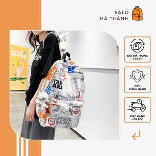 Balo nữ, balo nam đi học cá tính đơn giản, giản dị đa năng unisex đi chơi, du lịch phong cách hót 2023