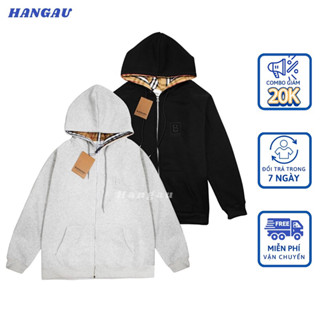[ẢNH THẬT] Áo Khoác Burberry Thêu Hoodie Zip 💙FREESHIP💙Hàng Siêu Cấp - Đồ Đôi Nam Nữ Unisex