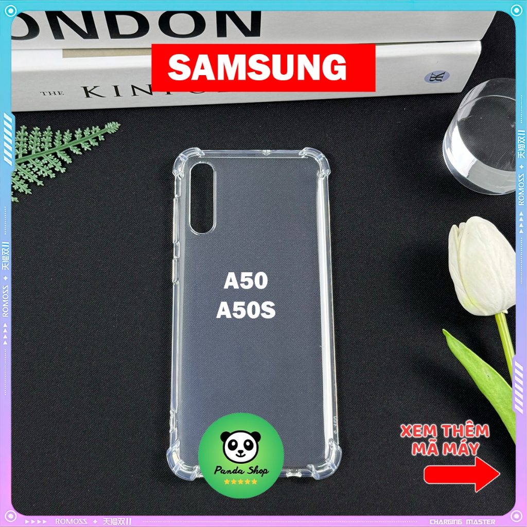 Ốp Samsung A50 / A50S Bảo Vệ Cam, Chống Sốc, Trong Suốt, Silicon