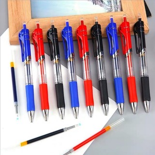 Bút bi bấm k35 xanh, đen, đỏ mực gel ngòi 0.5mm bút ký tên mực đều màu đẹp , nhanh khô , viết siêu êm