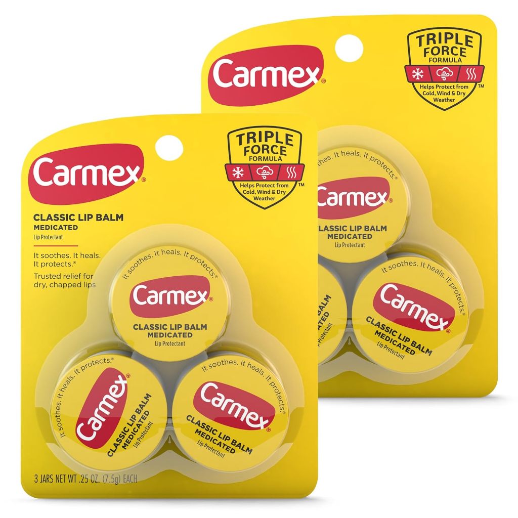 Son dưỡng môi carmex dạng hộp tròn SPF15 dưỡng môi không mùi nhập Mỹ