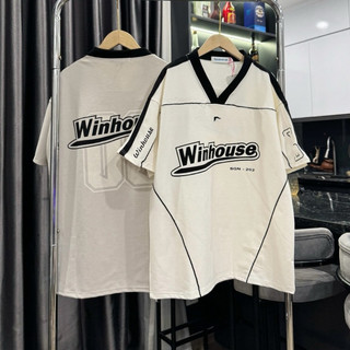  Áo Phông WIN cổ chữ V  🌸Áo Phông Tay Lỡ Unisex Cotton Co Dãn🌸