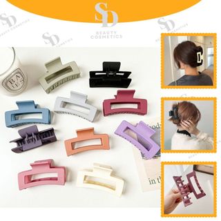 Kẹp tóc hàn quốc càng cua cỡtrung size 9cm Nhựa Nhám Cao Cấp CC3