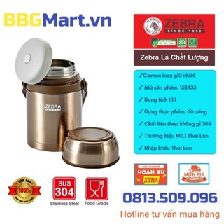 Camen , bình ủ cháo inox giữ nhiệt zebra thái lan 1 lít - 152435