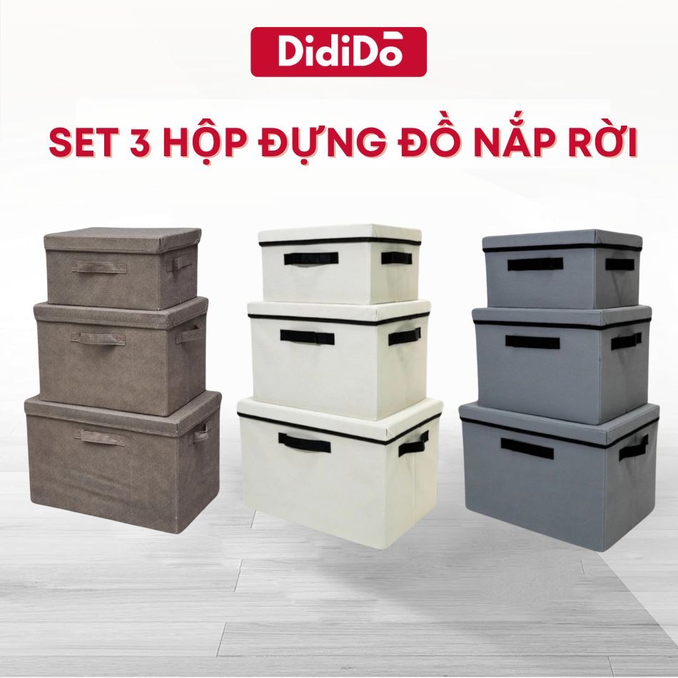 SET 3 HỘP ĐỰNG ĐỒ ĐA NĂNG NẤP RỜI