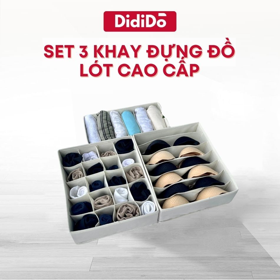 SET 3 KHAY ĐỰNG ĐỒ LÓT, TẤT VỚ CAO CẤP