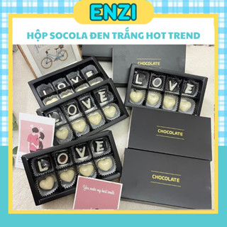 Hộp Socola Enzi Trắng Đen Hot Trend Mix Chữ Quà Tặng Người Yêu Valentine Đáng Yêu Siêu Ngon Ít Ngọt Kèm Hộp Giá Sỉ