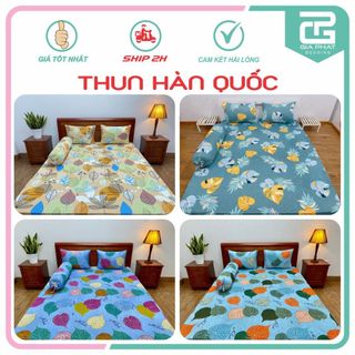 Bộ ga gối giường Thun Lạnh Hàn Quốc 4 Món