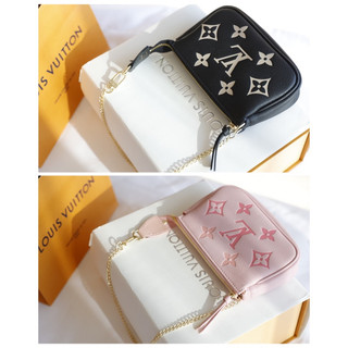 Túi đeo vai LV pochette mini bản super da thật size 15cm fullbox