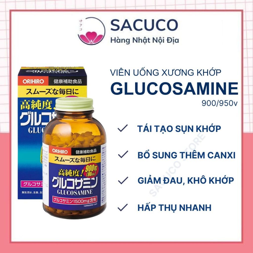 Viên uống xương khớp Glucosamine Orihiro, viên bổ xương khớp Glucosamin Orihiro Nhật Bản