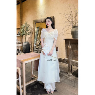 Áo dài Trúc Diệp By Harold- gdt ( ảnh thật do shop tự chụp 1000%)