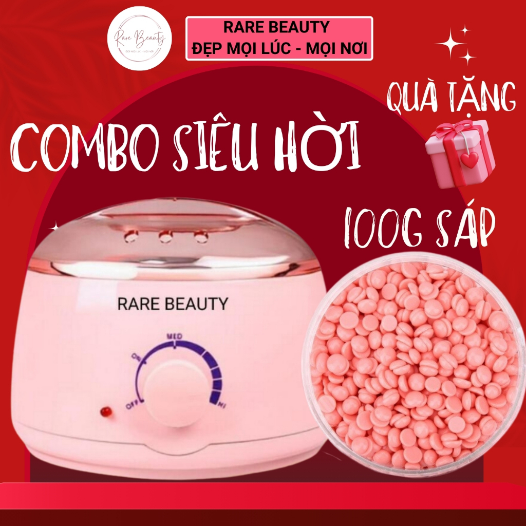 Combo Nồi Nấu Sáp Wax Lông Pro 100 Cao Cấp RARE BEAUTY Chất Liệu Bền Chắc, Dung Tích 500CC