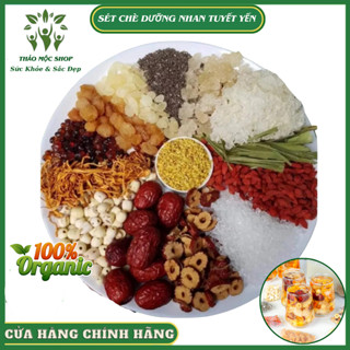 ✅[HÀNG LOẠI 1]SET Chè Dưỡng Nhan Tuyết Yên Nhựa Đào 14 Vị FREE SHIP Thảo Mộc Shop