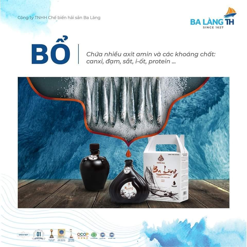 Nước Mắm Cá Cơm Ba Làng TH 800ml