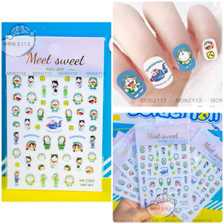 Sticker nail dán móng Doraemon Doremon