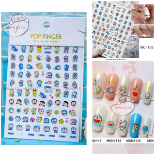 Sticker nail dán móng Doraemon Doremon