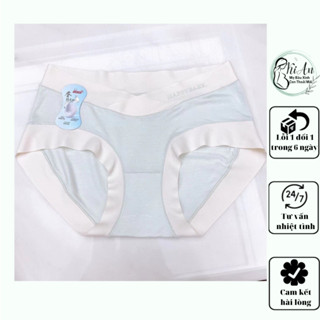  Quần lót bầu Ki An QL 8664 cạp chéo tránh chạm vết mổ quần chip bầu chất su lụa siêu co giãn happy babay quần lót bầu 