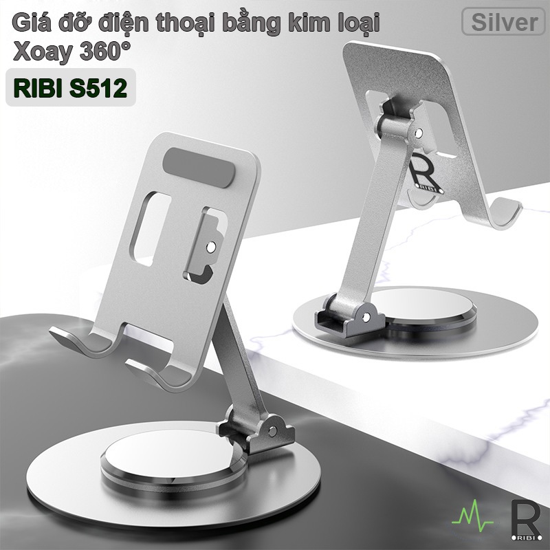 Giá đỡ điện thoại bằng kim loại xoay 360° RIBI S512 - Hàng chất lượng cao | BigBuy360 - bigbuy360.vn