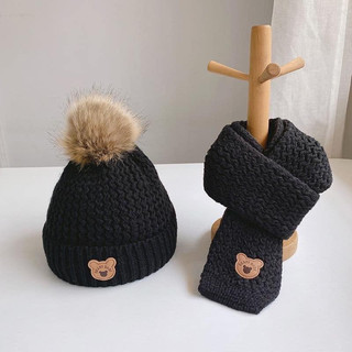 Set 2 món mũ khăn len gấu cho bé siêu xinh [Có sẵn]