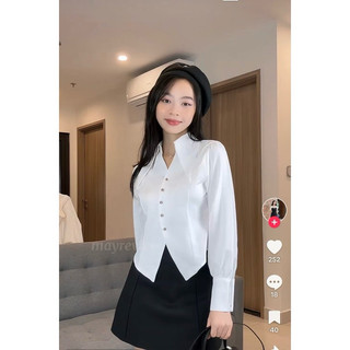 SƠMI TAY DÀI NÚT VÀNG