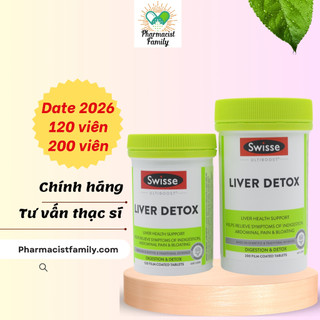Viên Uống Hỗ Trợ Thải Độc Gan [Úc] Swisse Liver Detox - 120 viên - 200 viên