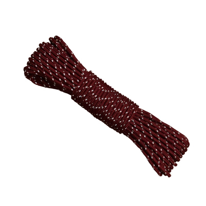 20 mét - Dây Dù tròn 2mm có lõi + phối sợi phản quang dùng làm macrame, vòng tay paracord , trang trí, cố định đồ vật