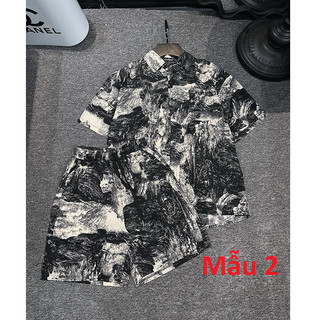 Bộ Ngủ Pijama Cộc Tay Chất Lụa Cực Mát
