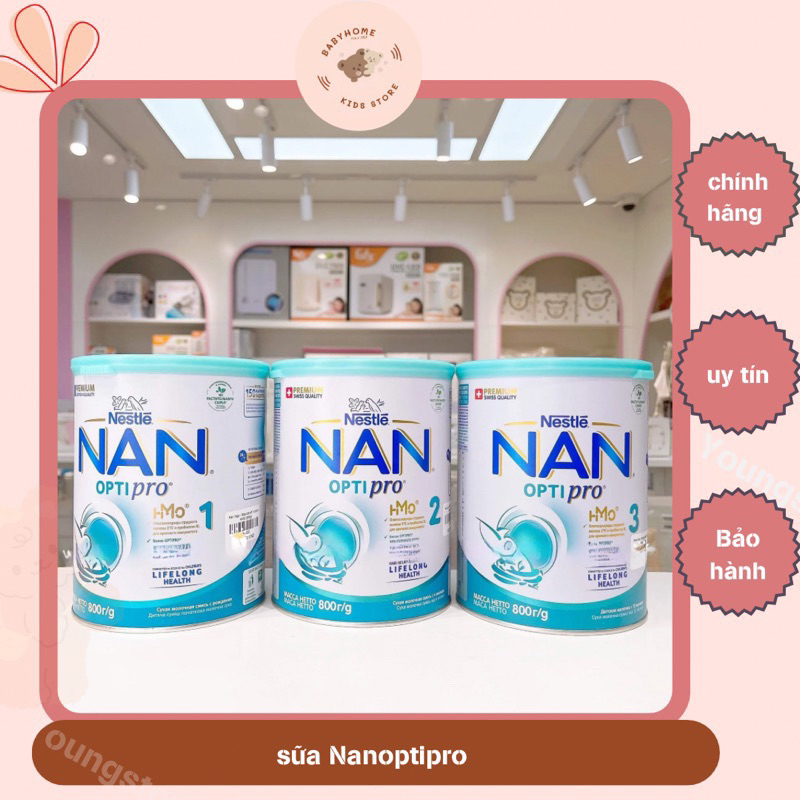 Sữa Nan Nga Optipro 800g Số 1 2 3 4 – Mẫu Mới | Date Xa babyhome