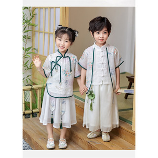 Áo dài cách tân bé trai, áo dài tết bé gái, đồ hán phục trẻ em mặc lễ tết đẹp dễ thương