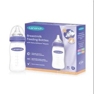 Bình sữa Lansinoh cổ rộng tách set dung tích 160ml/240ml nhập Mỹ